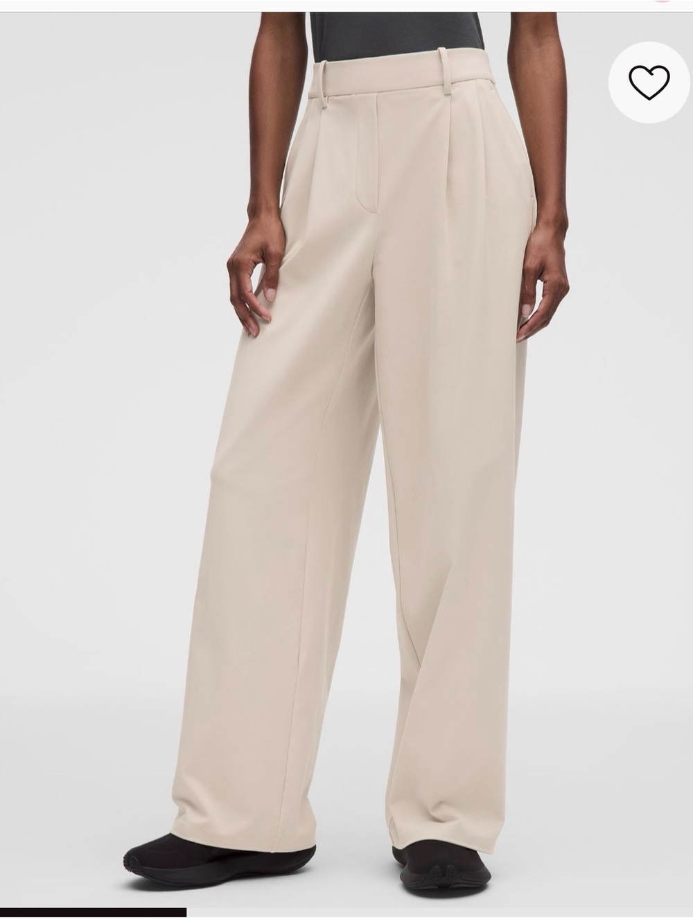 lululemon athletica Wide-Leg High-Rise Pants in Light Beige